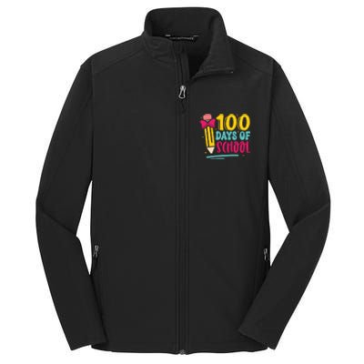 100 Days Of School Cute Education Core Soft Shell Jacket