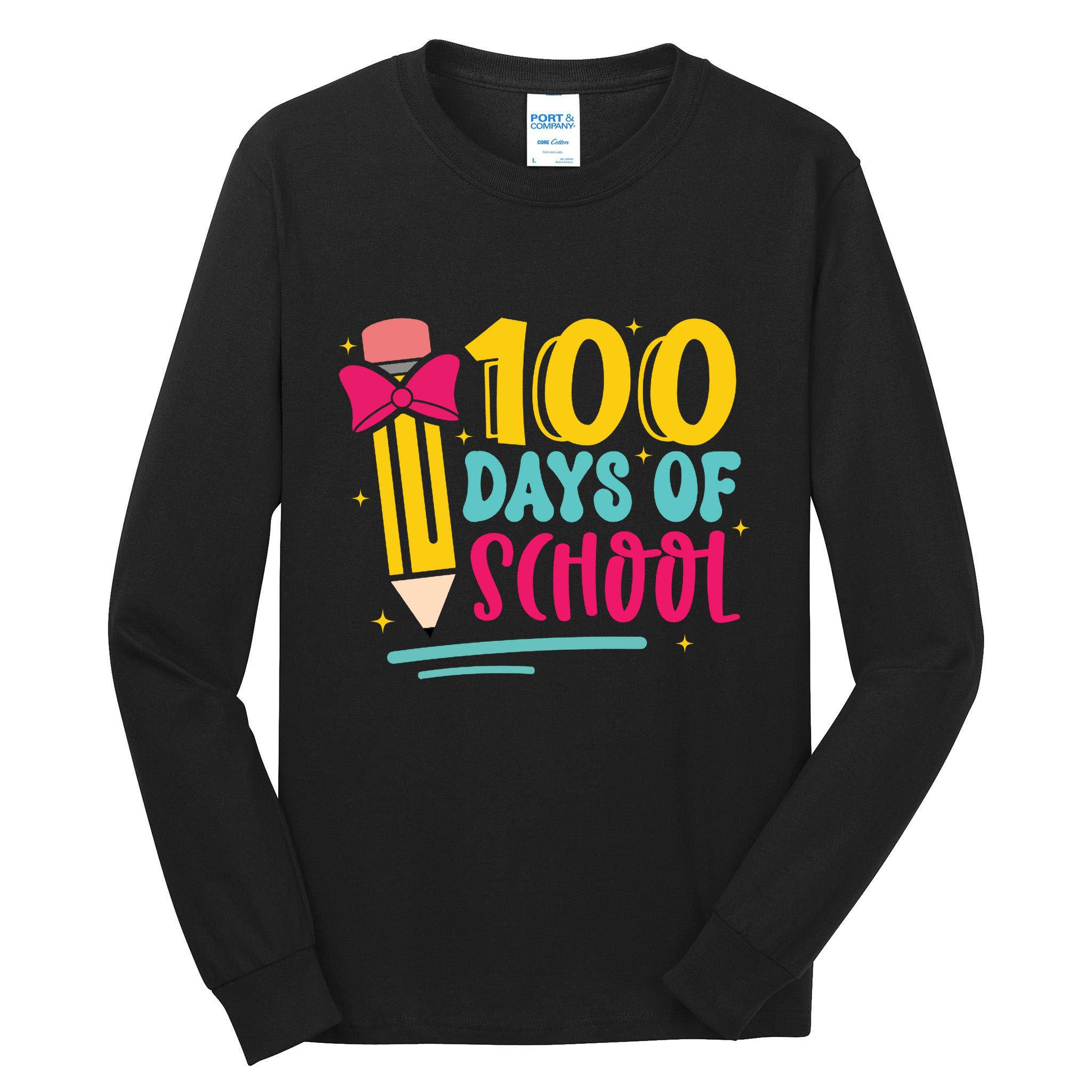 100 Days Of School Cute Education Tall Long Sleeve T-Shirt