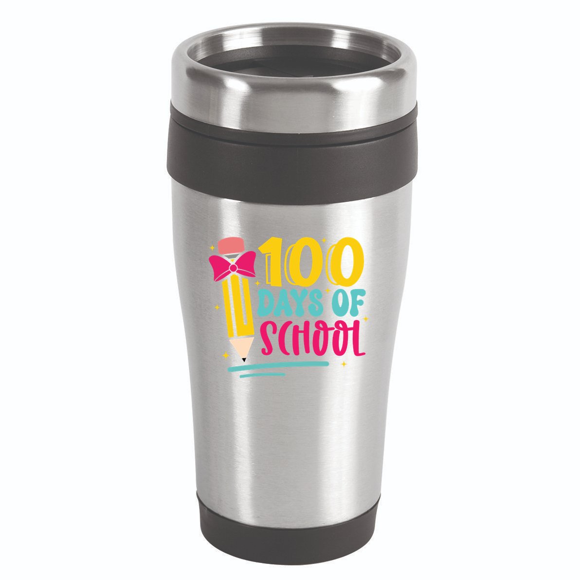 100 Days Of School Cute Education 16oz Travel Tumbler