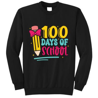 100 Days Of School Cute Education Tall Sweatshirt