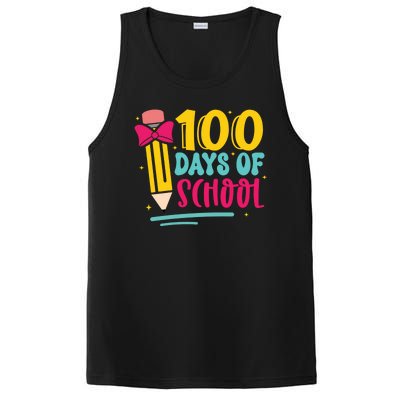 100 Days Of School Cute Education PosiCharge Competitor Tank