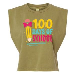 100 Days Of School Cute Education Garment-Dyed Women's Muscle Tee