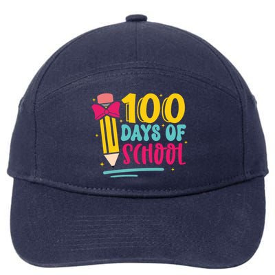 100 Days Of School Cute Education 7-Panel Snapback Hat