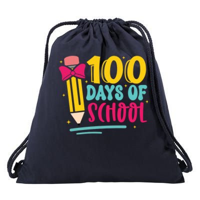 100 Days Of School Cute Education Drawstring Bag