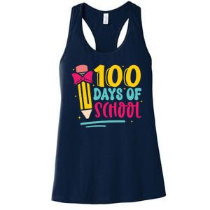 100 Days Of School Cute Education Women's Racerback Tank