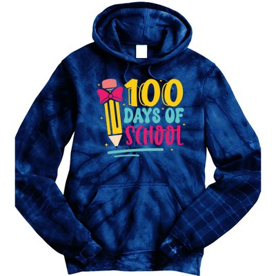 100 Days Of School Cute Education Tie Dye Hoodie