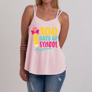 100 Days Of School Cute Education Women's Strappy Tank