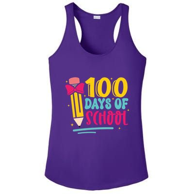 100 Days Of School Cute Education Ladies PosiCharge Competitor Racerback Tank