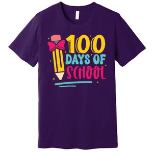 100 Days Of School Cute Education Premium T-Shirt