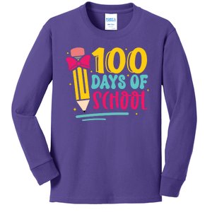 100 Days Of School Cute Education Kids Long Sleeve Shirt