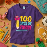 100 Days Of School Cute Education Kids T-Shirt