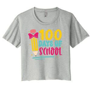 100 Days Of School Cute Education Women's Crop Top Tee