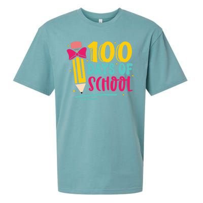 100 Days Of School Cute Education Sueded Cloud Jersey T-Shirt