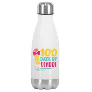 100 Days Of School Cute Education Stainless Steel Insulated Water Bottle