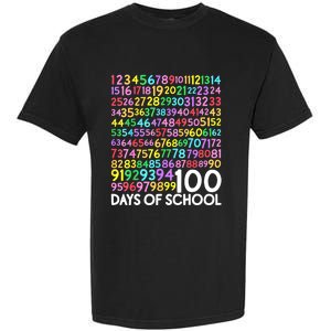 100th Day Of School Teacher 100 Days Math Numbers Garment-Dyed Heavyweight T-Shirt