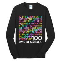 100th Day Of School Teacher 100 Days Math Numbers Tall Long Sleeve T-Shirt