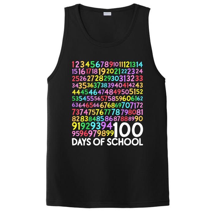 100th Day Of School Teacher 100 Days Math Numbers PosiCharge Competitor Tank