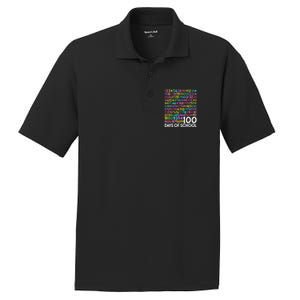 100th Day Of School Teacher 100 Days Math Numbers PosiCharge RacerMesh Polo