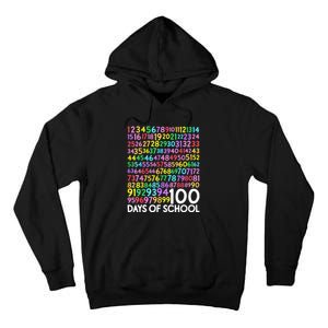 100th Day Of School Teacher 100 Days Math Numbers Tall Hoodie