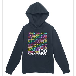 100th Day Of School Teacher 100 Days Math Numbers Urban Pullover Hoodie