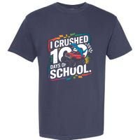 100 Days Of School Monster Truck T Rex Dinosaur Boy Garment-Dyed Heavyweight T-Shirt