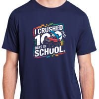 100 Days Of School Monster Truck T Rex Dinosaur Boy Adult ChromaSoft Performance T-Shirt