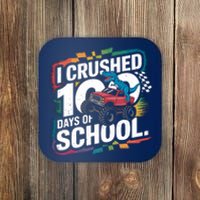 100 Days Of School Monster Truck T Rex Dinosaur Boy Coaster