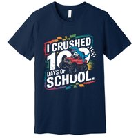 100 Days Of School Monster Truck T Rex Dinosaur Boy Premium T-Shirt