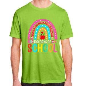 100 Days Of School Rainbow 100 Days Smarter Teacher Student Adult ChromaSoft Performance T-Shirt