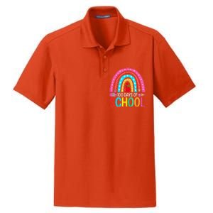 100 Days Of School Rainbow 100 Days Smarter Teacher Student Dry Zone Grid Polo