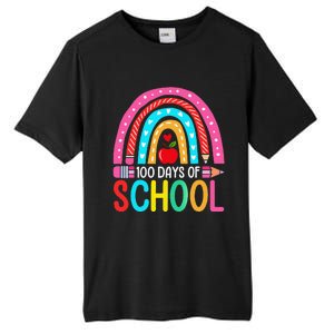 100 Days Of School Rainbow 100 Days Smarter Teacher Student Tall Fusion ChromaSoft Performance T-Shirt