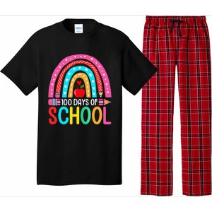 100 Days Of School Rainbow 100 Days Smarter Teacher Student Pajama Set