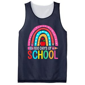 100 Days Of School Rainbow 100 Days Smarter Teacher Student Mesh Reversible Basketball Jersey Tank