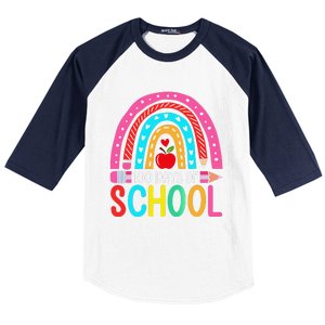 100 Days Of School Rainbow 100 Days Smarter Teacher Student Baseball Sleeve Shirt