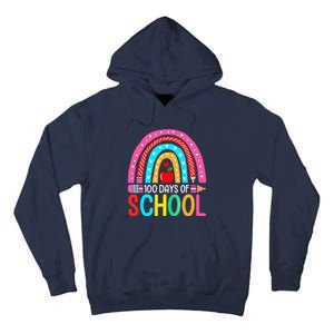 100 Days Of School Rainbow 100 Days Smarter Teacher Student Tall Hoodie