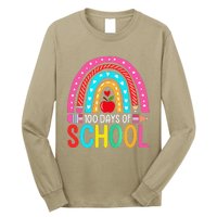 100 Days Of School Rainbow 100 Days Smarter Teacher Student Long Sleeve Shirt