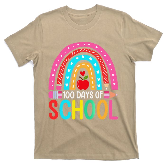 100 Days Of School Rainbow 100 Days Smarter Teacher Student T-Shirt