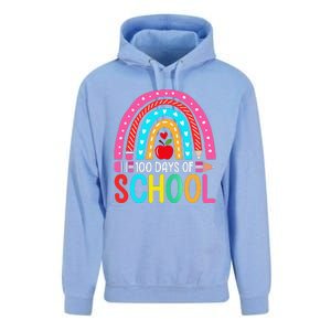 100 Days Of School Rainbow 100 Days Smarter Teacher Student Unisex Surf Hoodie