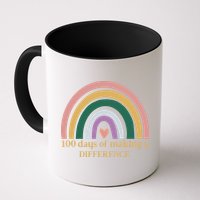 100 Days Of Making A Difference School Rainbow Mug
