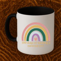 100 Days Of Making A Difference School Rainbow Mug