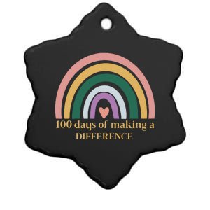 100 Days Of Making A Difference School Rainbow Ceramic Star Ornament