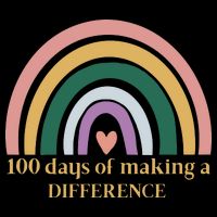 100 Days Of Making A Difference School Rainbow Wool Snapback Cap