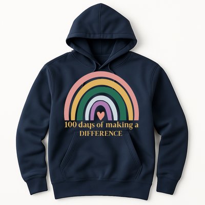 100 Days Of Making A Difference School Rainbow Hoodie