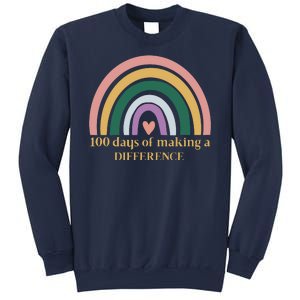 100 Days Of Making A Difference School Rainbow Sweatshirt