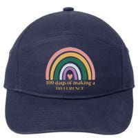 100 Days Of Making A Difference School Rainbow 7-Panel Snapback Hat