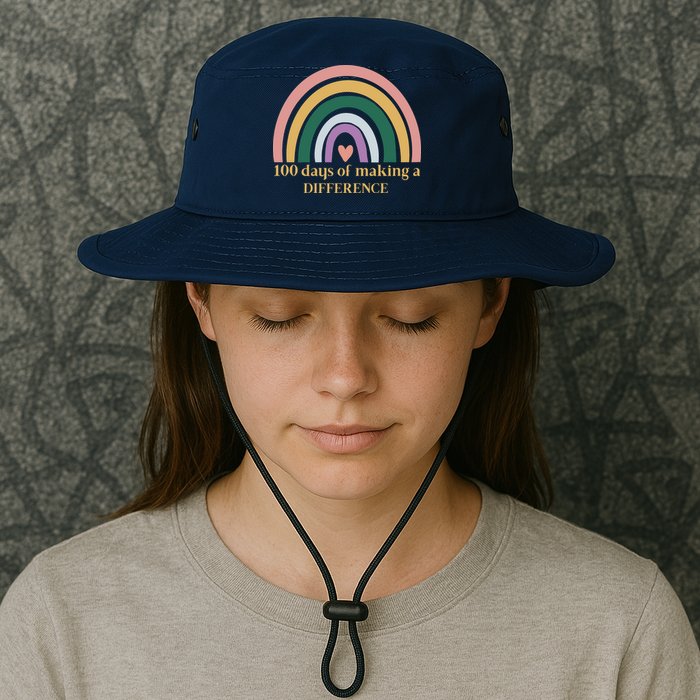 100 Days Of Making A Difference School Rainbow Bucket Hat