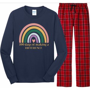 100 Days Of Making A Difference School Rainbow Long Sleeve Pajama Set