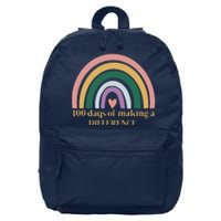 100 Days Of Making A Difference School Rainbow 16 in Basic Backpack