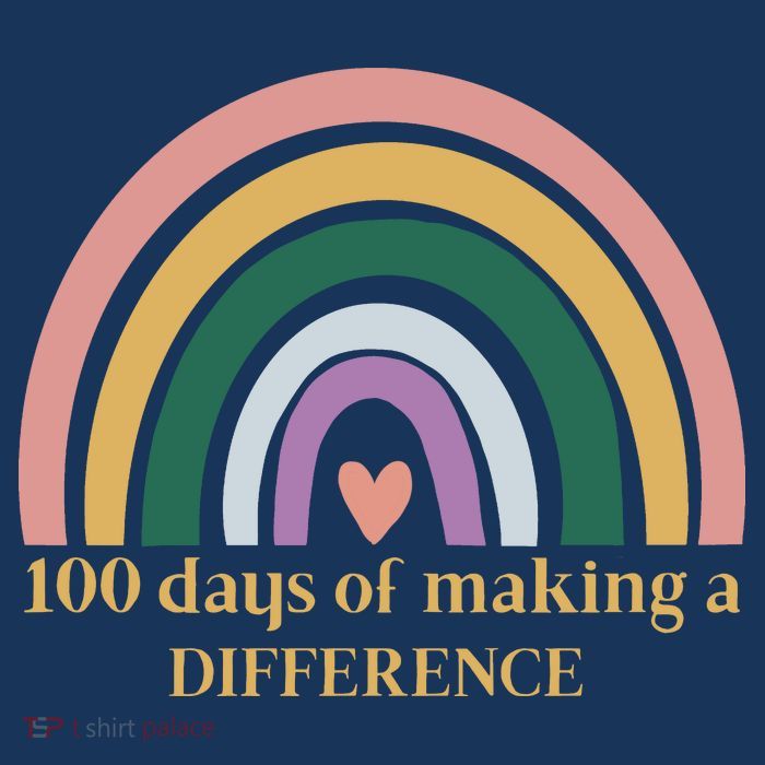 100 Days Of Making A Difference School Rainbow 16 in Basic Backpack