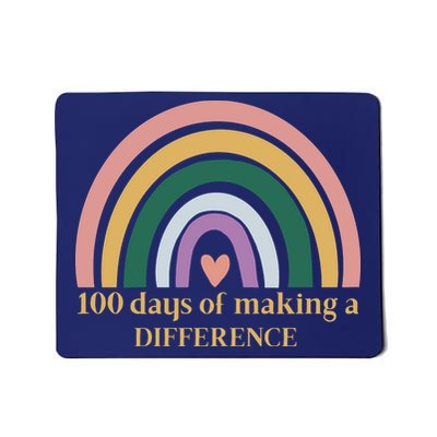 100 Days Of Making A Difference School Rainbow Mousepad